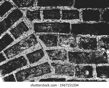 Distressed overlay texture of old brick wall, grunge background. abstract vector illustration.