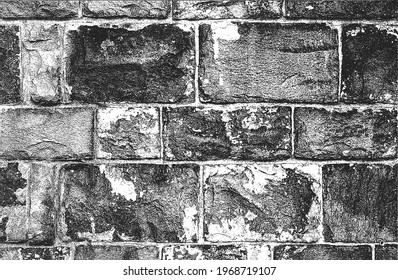 Distressed overlay texture of old brick wall, grunge background. abstract vector illustration.