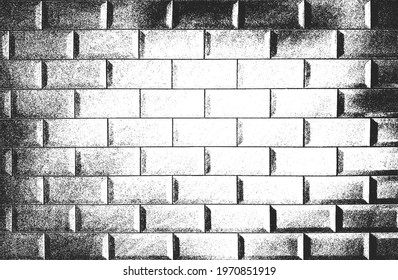 Distressed overlay texture of old brick wall, grunge background. abstract vector illustration.