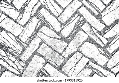 Distressed overlay texture of old brick wall, grunge background. abstract vector illustration.