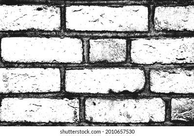 Distressed overlay texture of old brick wall, grunge background. abstract vector illustration.