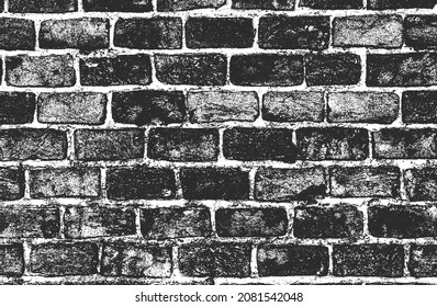 Distressed overlay texture of old brick wall, grunge background. abstract vector illustration.