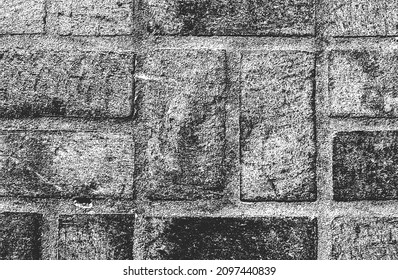 Distressed overlay texture of old brick wall, grunge background. abstract vector illustration.