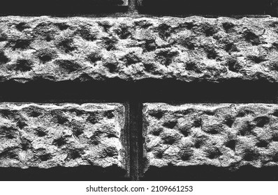 Unterdrückte Overlay-Struktur aus alter Ziegelwand, brüchiger Hintergrund. abstrakte Vektorgrafik.