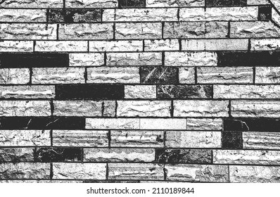 Textura superpuesta angustiada de la antigua pared de ladrillo, fondo de fondo. ilustración vectorial abstracta.