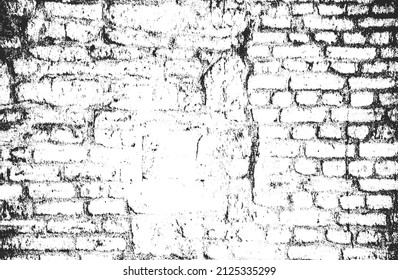 Distressed overlay texture of old brick wall, grunge background. abstract vector illustration.