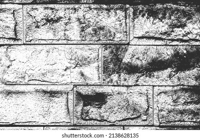 Distressed overlay texture of old brick wall, grunge background. abstract vector illustration.