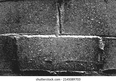 Distressed overlay texture of old brick wall, grunge background. abstract vector illustration.