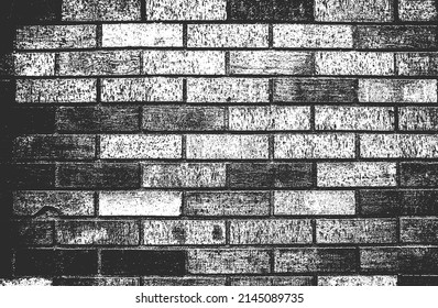 Distressed overlay texture of old brick wall, grunge background. abstract vector illustration.