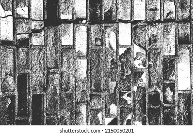 Distressed overlay texture of old brick wall, grunge background. abstract vector illustration.