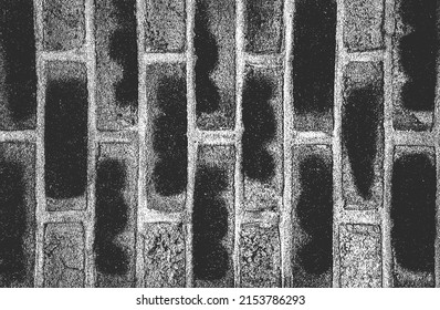 Distressed overlay texture of old brick wall, grunge background. abstract vector illustration.