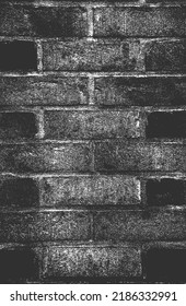 Distressed overlay texture of old brick wall, grunge background. abstract vector illustration.