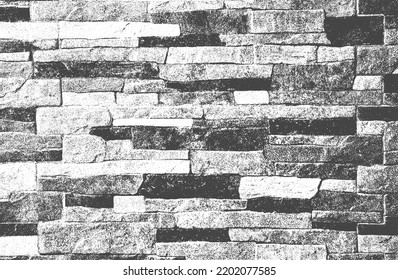 Textura superpuesta angustiada de la antigua pared de ladrillo, fondo de fondo. ilustración vectorial abstracta.