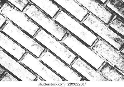 Textura superpuesta angustiada de la antigua pared de ladrillo, fondo de fondo. ilustración vectorial abstracta.