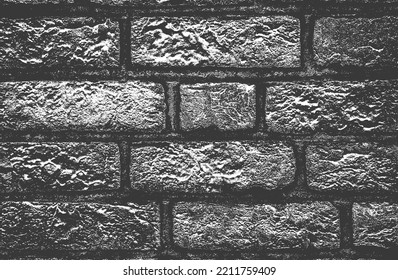 Distressed overlay texture of old brick wall, grunge background. abstract vector illustration.