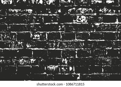 Distressed overlay texture of old brickwork, grunge background. abstract halftone vector illustration.