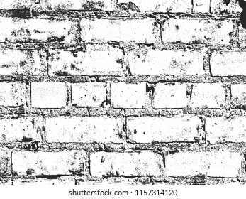 Distressed overlay texture of old brickwork, grunge background. abstract halftone vector illustration.