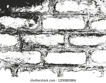 Distressed overlay texture of old brickwork, grunge background. abstract halftone vector illustration.