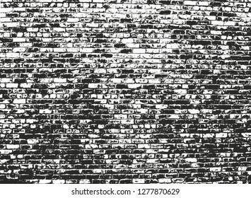 Distressed overlay texture of old brickwork, grunge background. abstract halftone vector illustration.