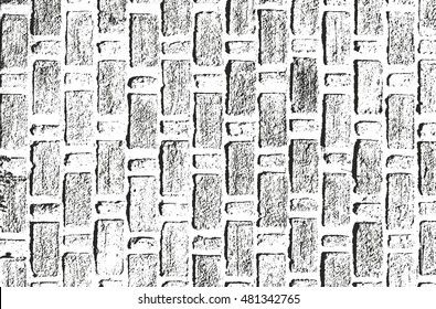 Distressed overlay texture of old brickwork, grunge background. abstract halftone vector illustration.