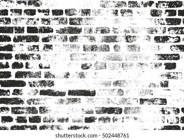 Distressed overlay texture of old brickwork, grunge background. abstract halftone vector illustration.