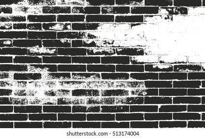 Distressed overlay texture of old brickwork, grunge background. abstract halftone vector illustration.