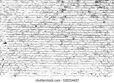 Distressed overlay texture of old brickwork, grunge background. abstract halftone vector illustration.