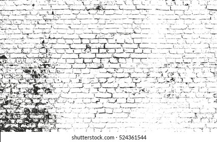 Distressed overlay texture of old brickwork, grunge background. abstract halftone vector illustration.