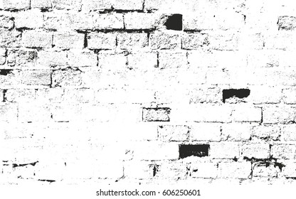 Distressed overlay texture of old brickwork, grunge background. abstract halftone vector illustration.