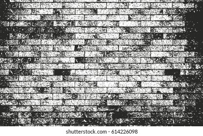 Distressed overlay texture of old brickwork, grunge background. abstract halftone vector illustration.
