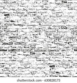 Distressed overlay texture of old brickwork, grunge background. abstract halftone vector illustration.