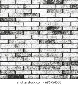 Distressed overlay texture of old brickwork, grunge background. abstract vector illustration.