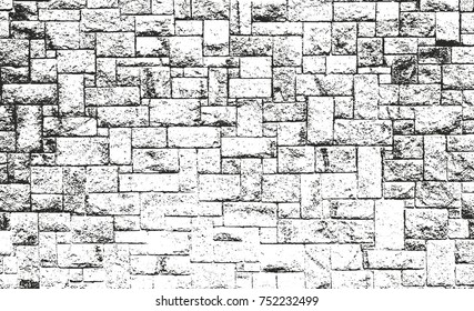 Distressed overlay texture of old brickwork, grunge background. abstract halftone vector illustration.