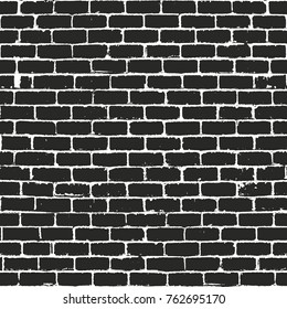 Distressed overlay texture of old brickwork, grunge background. abstract halftone vector illustration.
