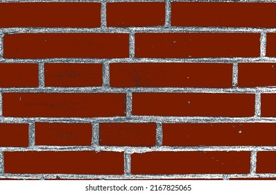 Distressed overlay texture of red old brick wall, grunge background. abstract vector illustration.
