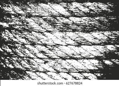 Distressed overlay texture of rope. grunge background. abstract halftone vector illustration