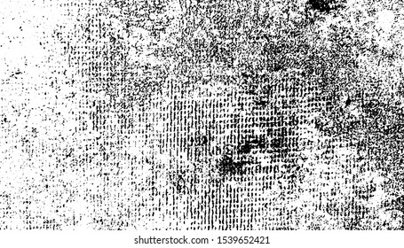 Distressed overlay texture of rough surface, textile, woven fabric . Grunge background. One color graphic resource.