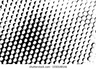 Distressed overlay texture of rough surface, regular structure, metalic plate . Grunge background. One color graphic resource.