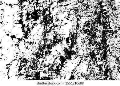 Distressed overlay texture of rough surface, cracked concrete, stone and asphalt. Grunge background. One color graphic resource.