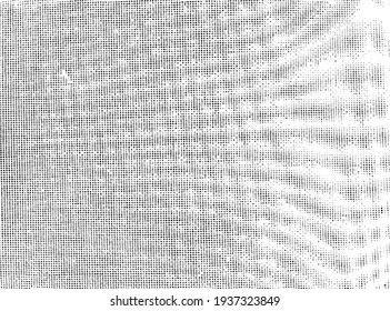 Distressed overlay texture of rough surface, textile, woven fabric . Grunge background. One color graphic resource.