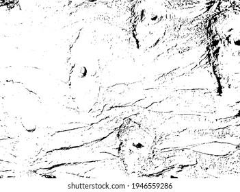 Distressed overlay texture of rough surface, cracked wood, tree bark. Grunge background. one color graphic resource.