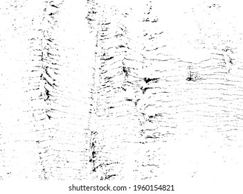 Distressed overlay texture of rough surface, cracked wood, tree bark. Grunge background. one color graphic resource.