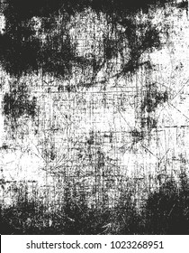 Distressed overlay texture of rusted peeled metal. grunge background. abstract halftone vector illustration