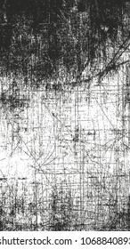 Distressed overlay texture of rusted peeled metal. grunge background. abstract halftone vector illustration