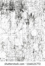 Distressed overlay texture of rusted peeled metal. grunge background. abstract halftone vector illustration