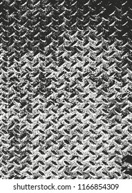 Distressed overlay texture of rusted peeled metal. grunge background. abstract halftone vector illustration