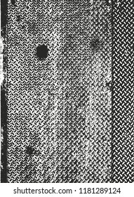 Distressed overlay texture of rusted peeled metal. grunge background. abstract halftone vector illustration