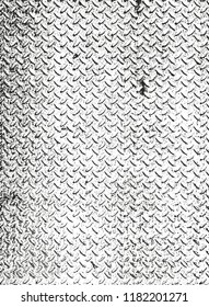 Distressed overlay texture of rusted peeled metal. grunge background. abstract halftone vector illustration
