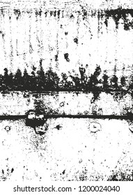 Distressed overlay texture of rusted peeled metal. grunge background. abstract halftone vector illustration