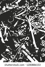 Distressed overlay texture of rusted peeled metal. grunge background. abstract halftone vector illustration